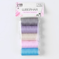 Набор ниток «Пастель», 40/2, 200 м, 5 шт, цвет разноцветный Набор ниток «Пастель», 40/2, 200 м, 5 шт, цвет разноцветный