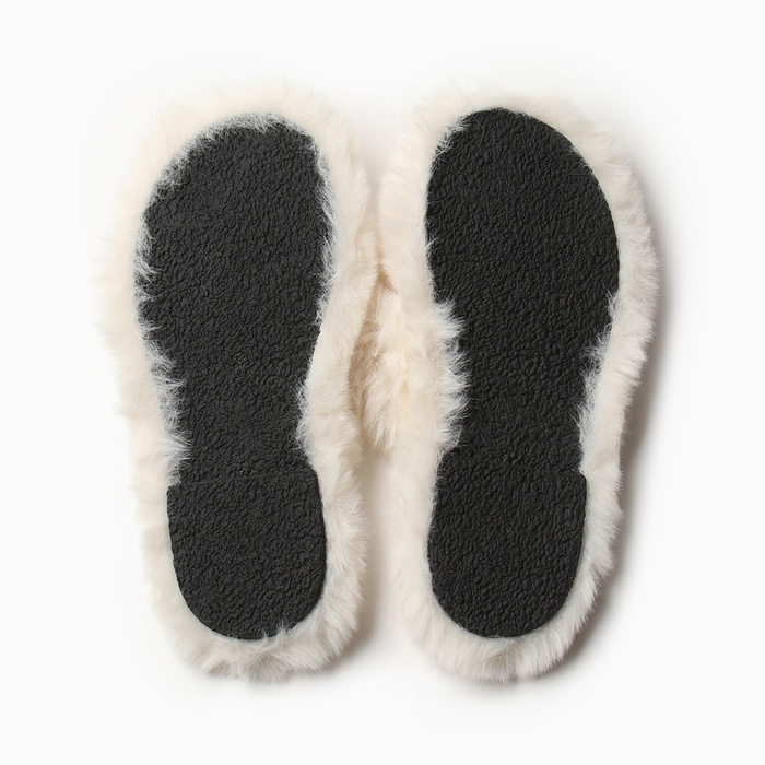 Тапочки женские с открытым носом размер 39, цвет молочный