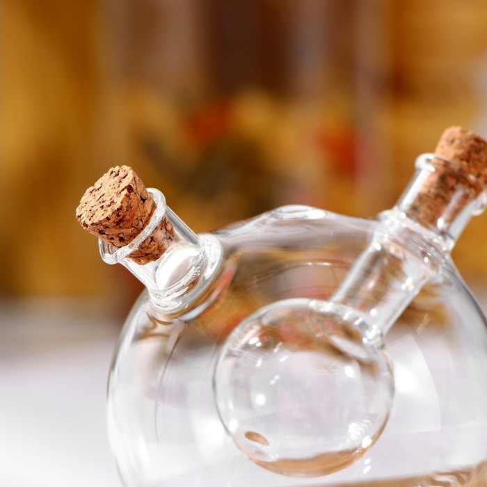 Бутыль стеклянная для соусов и масла 2 в 1 &laquo;Фьюжн. Сфера&raquo;, 180/70 мл, 8&times;8&times;8,5 см