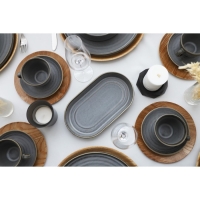 Блюдо фарфоровое овальное Magistro Urban, 450 мл, 24×13,7×2,7 см, цвет серый Блюдо фарфоровое овальное Magistro Urban, 450 мл, 24×13,7×2,7 см, цвет серый