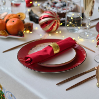 Набор столовый "Новогодняя сказка", скат.145х175см +/-3см с ГМВО, салф.40х40см-8 шт, хл100%