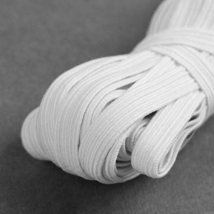 Резинка бельевая, 10 мм, 10 &plusmn; 1 м, цвет белый, цена за 1 штуку