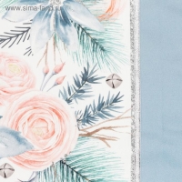 Полотенце "Этель" Christmas flowers 40х73 см, 100% хл, саржа 190 гр/м2