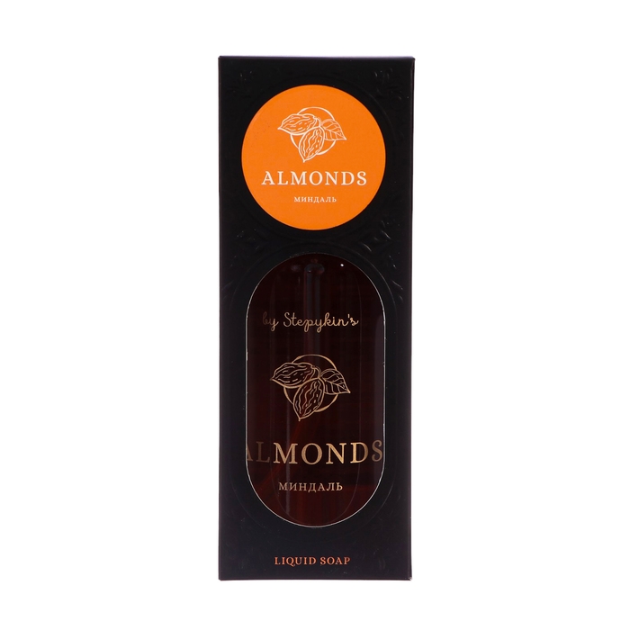 Крем-мыло жидкое в стеклянном флаконе by Stepykinʾs миндаль, 230 мл Крем-мыло жидкое в стеклянном флаконе by Stepykinʾs миндаль, 230 мл