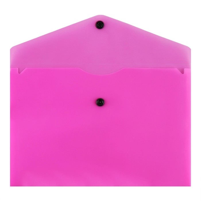 Набор папок-конвертов на кнопке 4 штуки, А5, 150 мкм, Calligrata Neon, полупрозрачные, неоновый микс