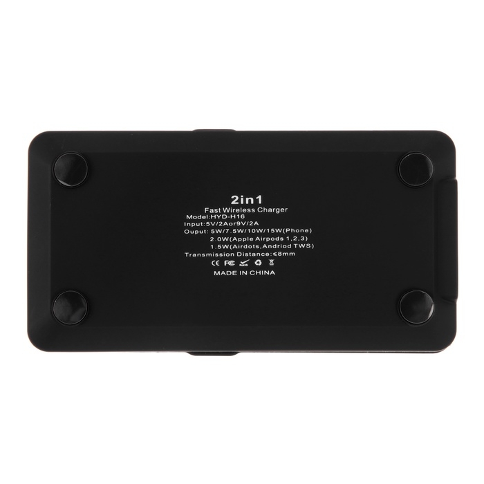 Беспроводное зарядное устройство H16, 15 W, складная, чёрная Беспроводное зарядное устройство H16, 15 W, складная, чёрная