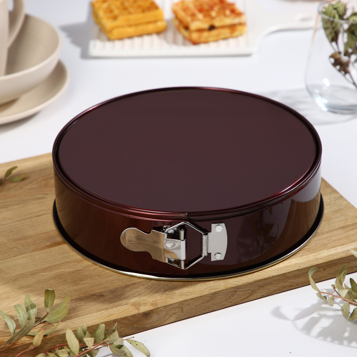 Форма для выпечки и выкладки с регулировкой размера «Никис», d=24 см, h=6 см, антипригарное покрытие, цвет микс Форма для выпечки и выкладки с регулировкой размера «Никис», d=24 см, h=6 см, антипригарное покрытие, цвет микс