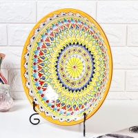 Ляган узбекский Риштанская керамика "Узоры" для плова, 33 см Ляган узбекский Риштанская керамика "Узоры" для плова, 33 см