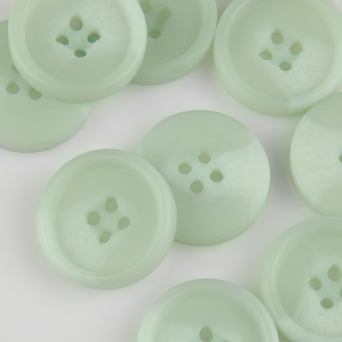 Набор пуговиц, 4 прокола, d = 22 мм, 10 шт, цвет оливковый Набор пуговиц, 4 прокола, d = 22 мм, 10 шт, цвет оливковый
