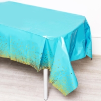 Скатерть &laquo;Конфетти&raquo; 137&times;183 см, цвет голубой