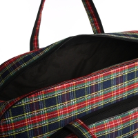 Сумка дорожная на молнии, наружный карман, длинный ремень, цвет красный/зелёный Сумка дорожная на молнии, наружный карман, длинный ремень, цвет красный/зелёный