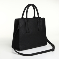 Сумка женская на молнии, TEXTURA, средний размер, цвет чёрный