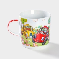 Набор детской посуды из керамики Доляна «Такси», 3 предмета: кружка 230 мл, миска 400 мл, тарелка d=18 см Набор детской посуды из керамики Доляна «Такси», 3 предмета: кружка 230 мл, миска 400 мл, тарелка d=18 см