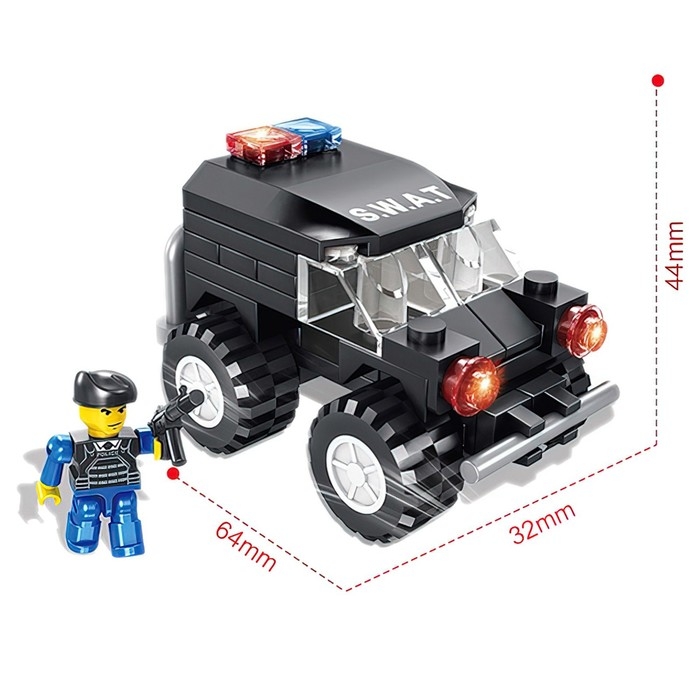 Конструктор Спецназ &laquo;Джип&raquo;, 63 детали