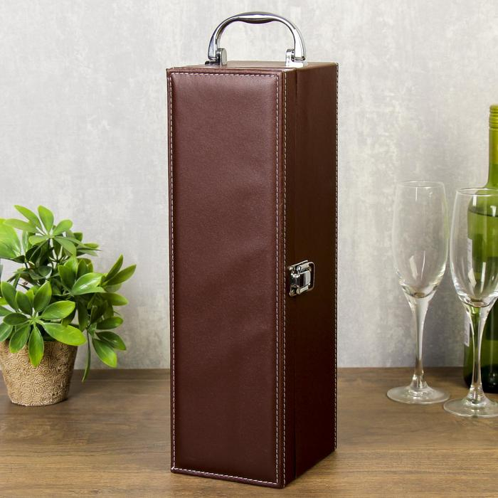 Шкатулка дерево под бутылку Шкатулка дерево под бутылку "Джентльмен" кофейный 35,5х12х11 см