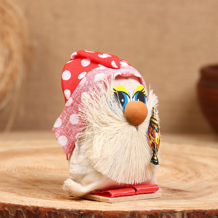 Оберег &laquo;Домовой с самоваром&raquo;, 12 см, микс