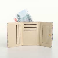 Кошелёк женский на кнопке, цвет разноцветный Кошелёк женский на кнопке, цвет разноцветный