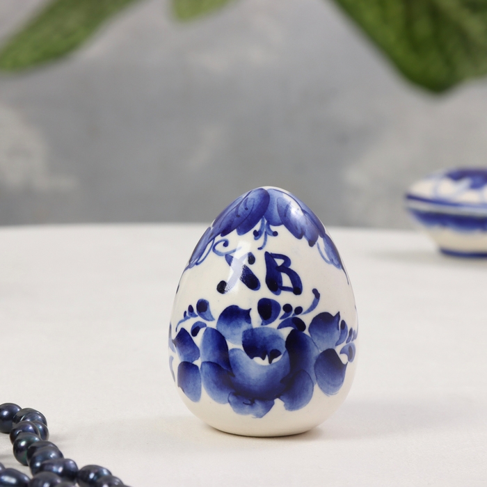 Сувенир &laquo;Яйцо на подставке&raquo;, 10.х6 см, гжель