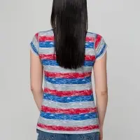 Футболка женская RAYET LADY двусторонняя, красный/синий, размер XL