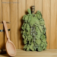 Веник для бани дубовый с мятой, в индивидуальной упаковке Веник для бани дубовый с мятой, в индивидуальной упаковке