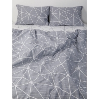 Постельное бельё Ночь Нежна дуэт &laquo;Грань&raquo;, сер 145х215 2шт, 220х240, 70х70см 2шт, поплин