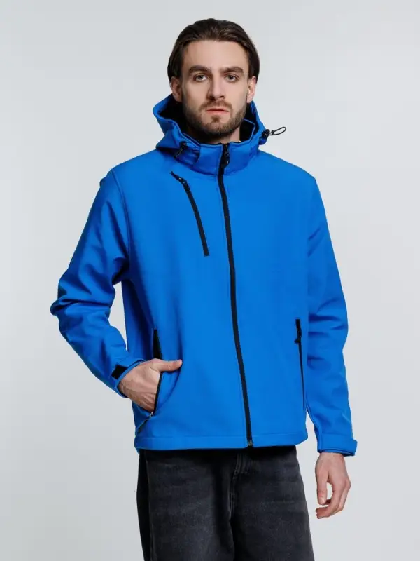 Куртка софтшелл мужская Zagreb, ярко-синяя, размер M