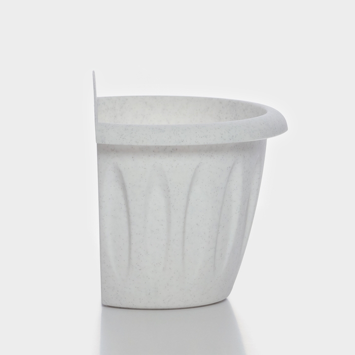 Кашпо настенное «Фелиция», 1 л, d=16 см, цвет мраморный Кашпо настенное «Фелиция», 1 л, d=16 см, цвет мраморный