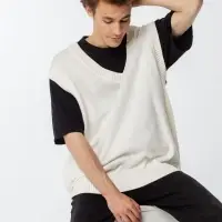 Жилет оверсайз унисекс Tad в сумке, молочно-белый, размер L/XL