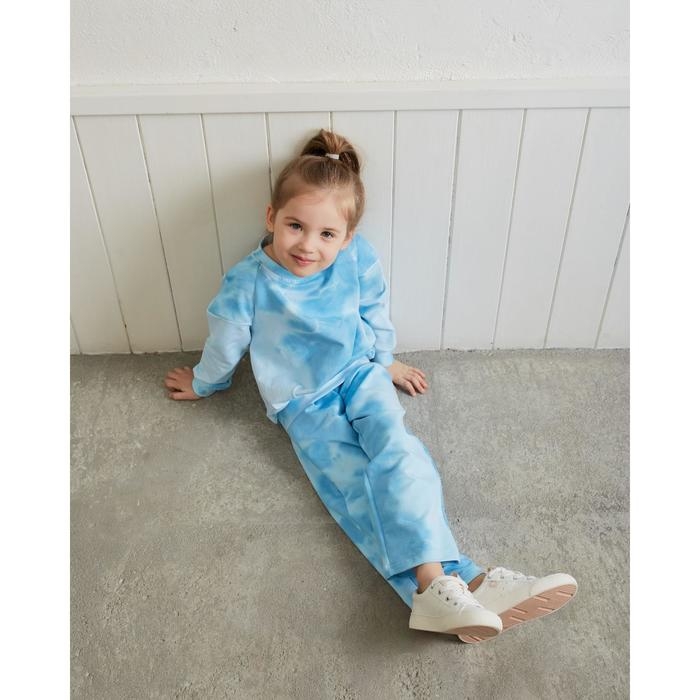 Костюм для девочки (свитшот, брюки) MINAKU: Casual Collection KIDS цвет голубой, р-р 98