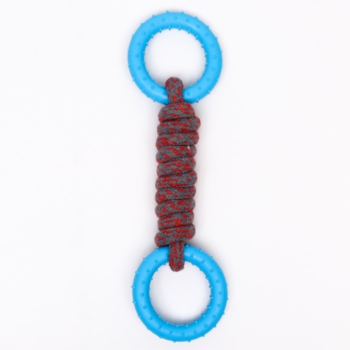 Игрушка канатная с жевательными элементами Игрушка канатная с жевательными элементами "Лолли", до 30 см, до 120 г, микс цветов