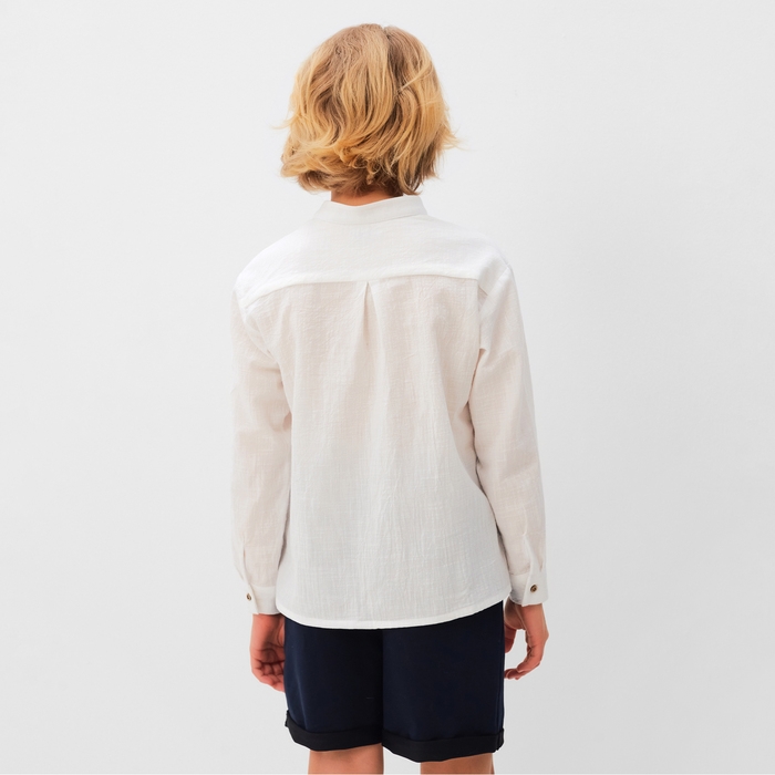 Рубашка для мальчика MINAKU цвет белый, рост 152 см