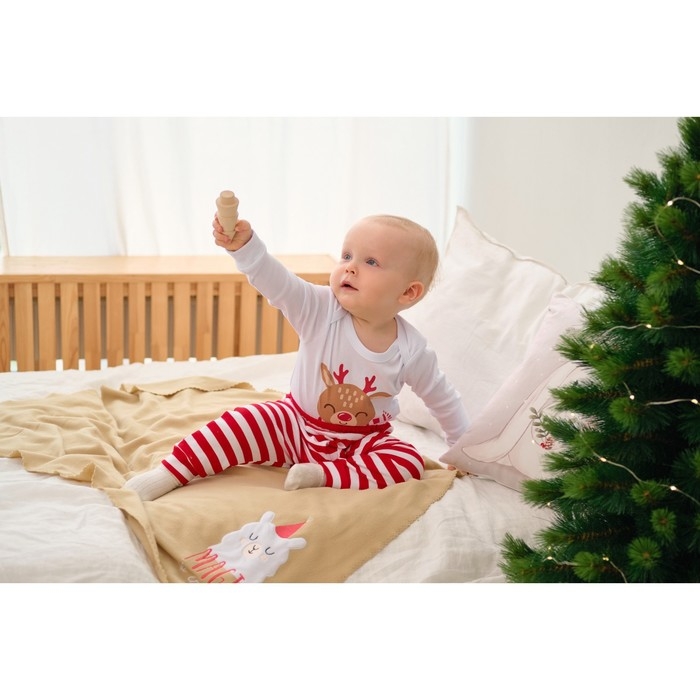 Комплект: джемпер и брюки Крошка Я &laquo;Мой первый НГ&raquo;, рост 74-80 см, цвет красный/белый