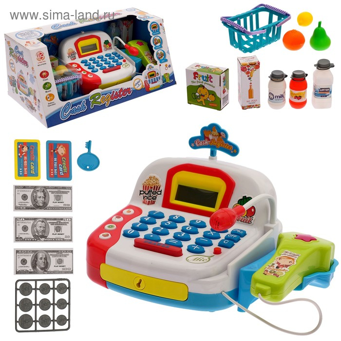 Игровой набор &laquo;Касса&raquo; с продуктовой корзинкой