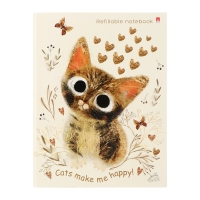 Тетрадь на кольцах 80 листов в клетку "ЛЮБОВЬ КАК ОНА ЕСТЬ", со смен блоком, твердая обложка, глянцевое ламинирование, блок 60 г/м2 Тетрадь на кольцах 80 листов в клетку "ЛЮБОВЬ КАК ОНА ЕСТЬ", со смен блоком, твердая обложка, глянцевое ламинирование, блок 60 г/м2