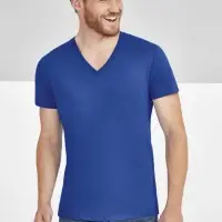 Футболка мужская с глубоким V-обр. вырезом Master 150, черная, размер S