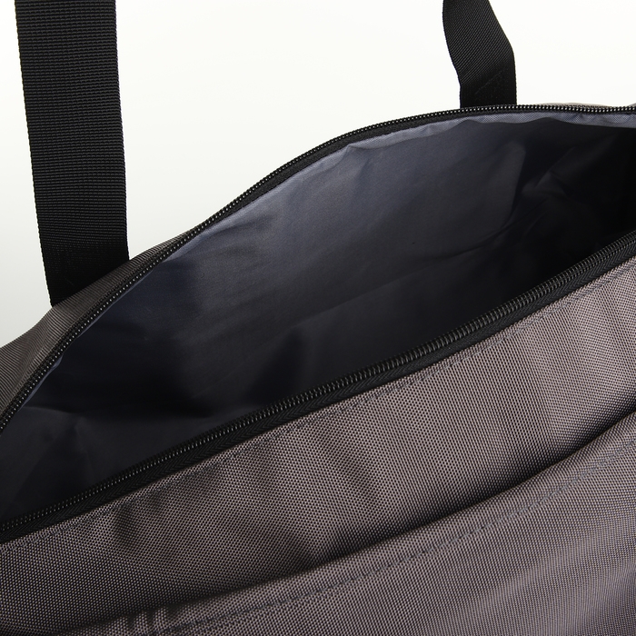 Сумка спортивная на молнии, отдел для обуви, 2 наружных кармана, длинный ремень, средний размер, цвет серый Сумка спортивная на молнии, отдел для обуви, 2 наружных кармана, длинный ремень, средний размер, цвет серый