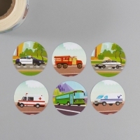 Наклейка бумага "Служебный транспорт" d=2,5 см 252 шт в рулоне Наклейка бумага "Служебный транспорт" d=2,5 см 252 шт в рулоне