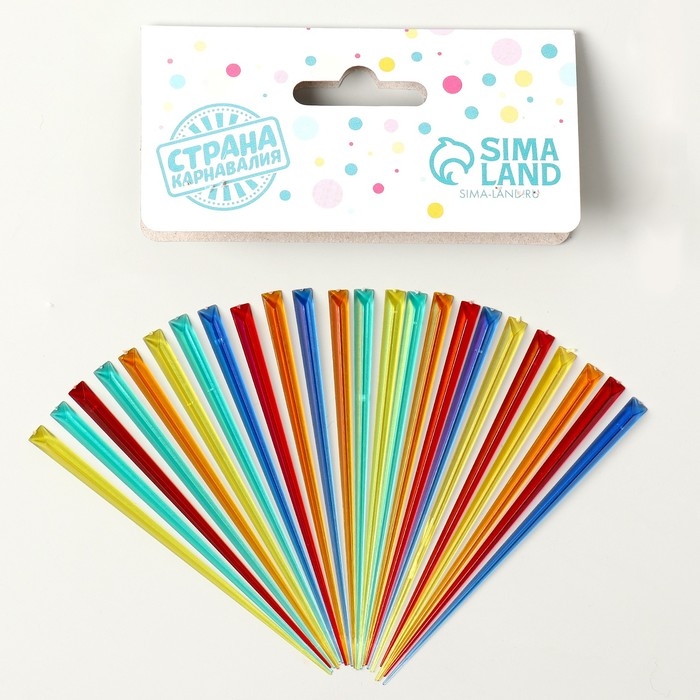Шпажки для канапе, в наборе 24 штуки, цвета МИКС Шпажки для канапе, в наборе 24 штуки, цвета МИКС