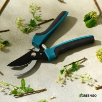 Секатор плоскостной, 9" (23 см), с пластиковыми ручками, МИКС, Greengo