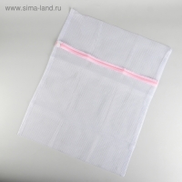 Мешок для стирки белья Доляна, 50×60 см, крупная сетка, цвет белый Мешок для стирки белья Доляна, 50×60 см, крупная сетка, цвет белый