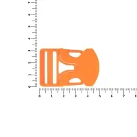 Застежка-пряжка односторонняя Triden, оранжевый неон