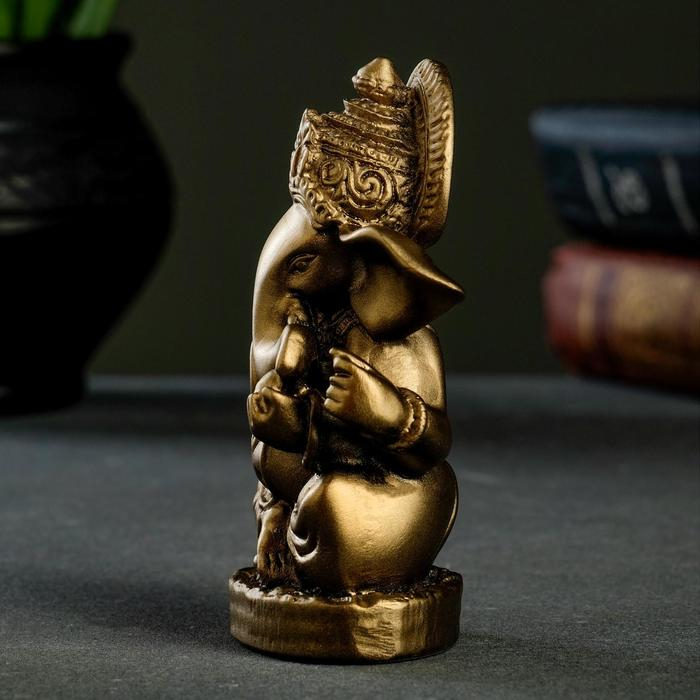 Фигура Фигура "Ганеша" 11 см бронза / мраморная крошка