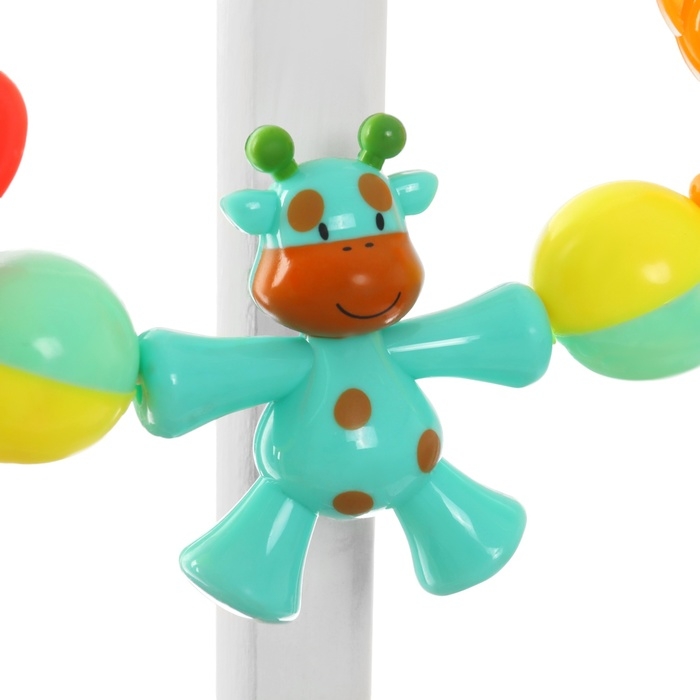 Растяжка на коляску/кроватку &laquo;Слоник&raquo;, 3 игрушки с погремушками, цвет МИКС, Крошка Я