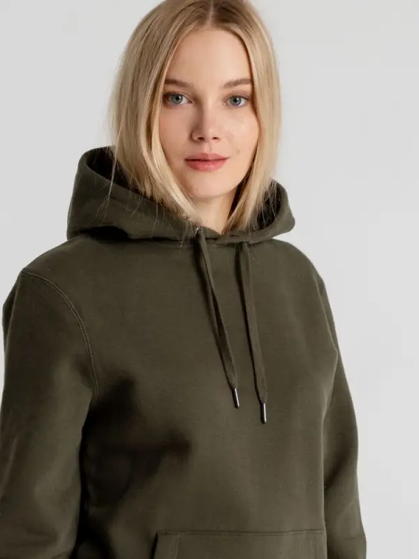 Толстовка с капюшоном унисекс King, хаки, размер XS Толстовка с капюшоном унисекс King, хаки, размер XS