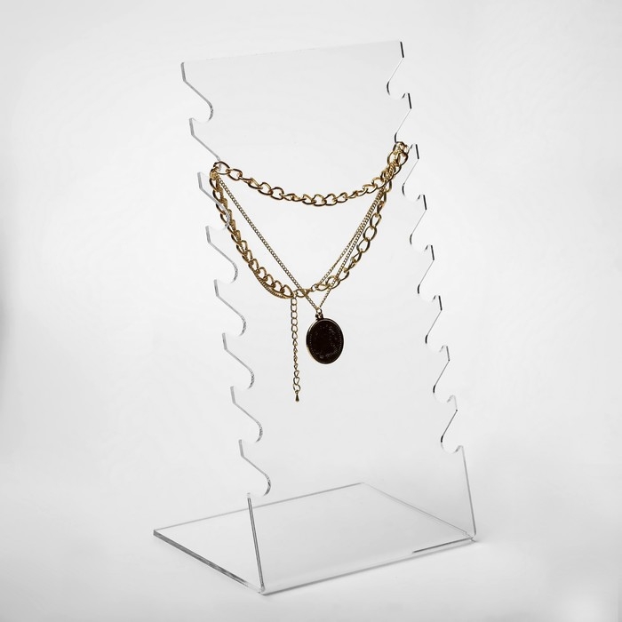 Подставка под колье 15&times;10&times;28 см, оргстекло 3 мм, В ЗАЩИТНОЙ ПЛЁНКЕ