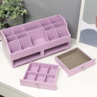 Шкатулка дерево для украшений и косметики 2 ящика нежно-сиреневая 35х16,5х17 см Шкатулка дерево для украшений и косметики 2 ящика нежно-сиреневая 35х16,5х17 см