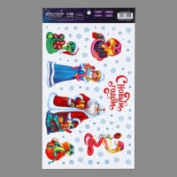 Наклейки новогодние на окна, виниловые «Змея 2025», многоразовые, 20 х 34.5 см, Новый год Наклейки новогодние на окна, виниловые «Змея 2025», многоразовые, 20 х 34.5 см, Новый год