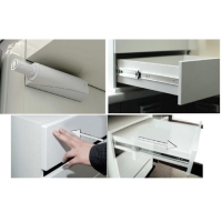 Тумба прикроватная Элтон №1 подвесная, 460х320х260, Черный/Черный глянец