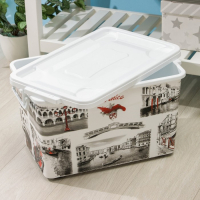 Контейнер для хранения с крышкой &laquo;Венеция&raquo;, 35 л, 50,5&times;31&times;30 см, на колёсиках, цвет белый