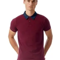 Рубашка поло мужская DNM Forward бордовая, размер S